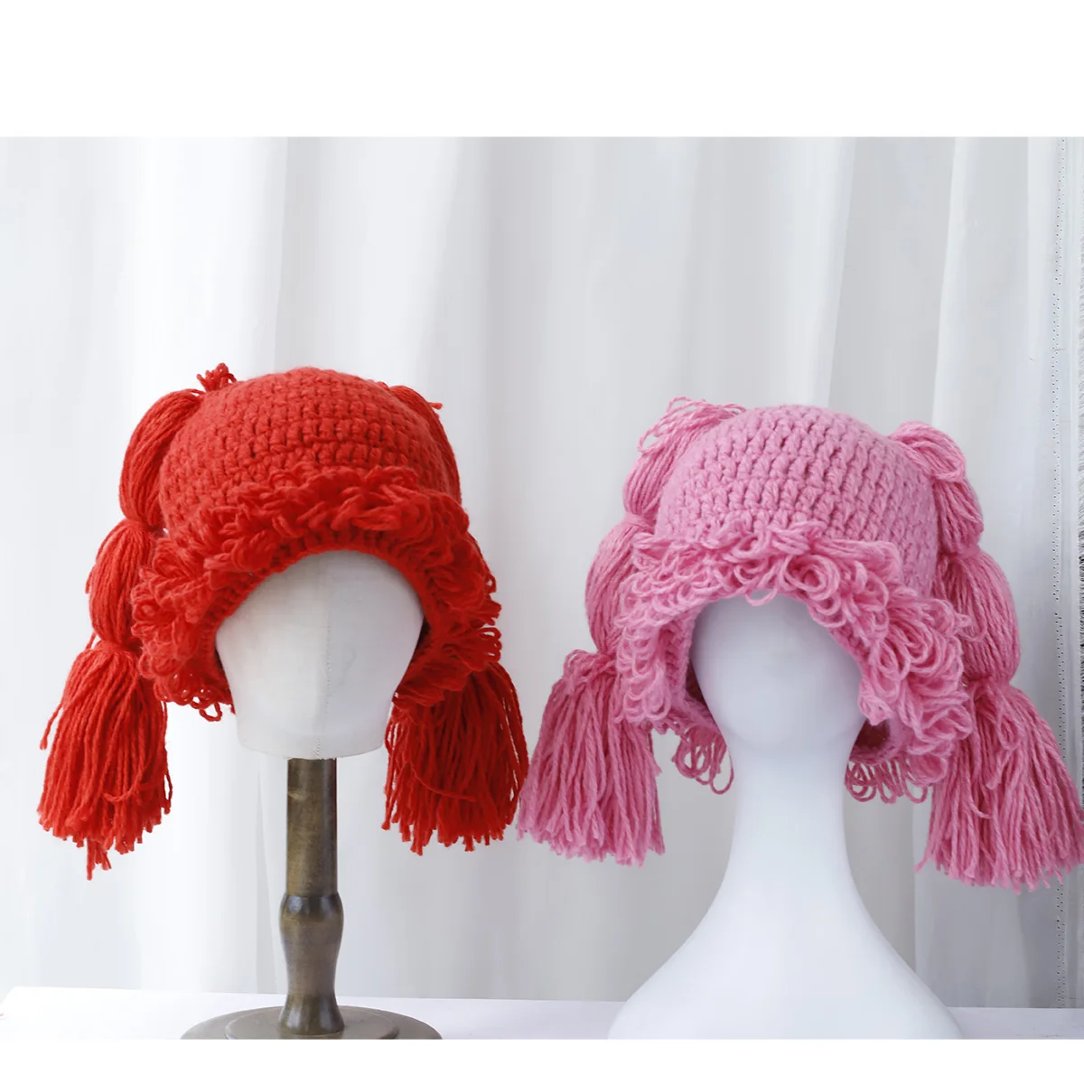 NEW Japanese Y2k Kawaii Braided Design Knitted Hats for Women Autumn and Winter Fashion Warm Personality Pullover Beanies Cap