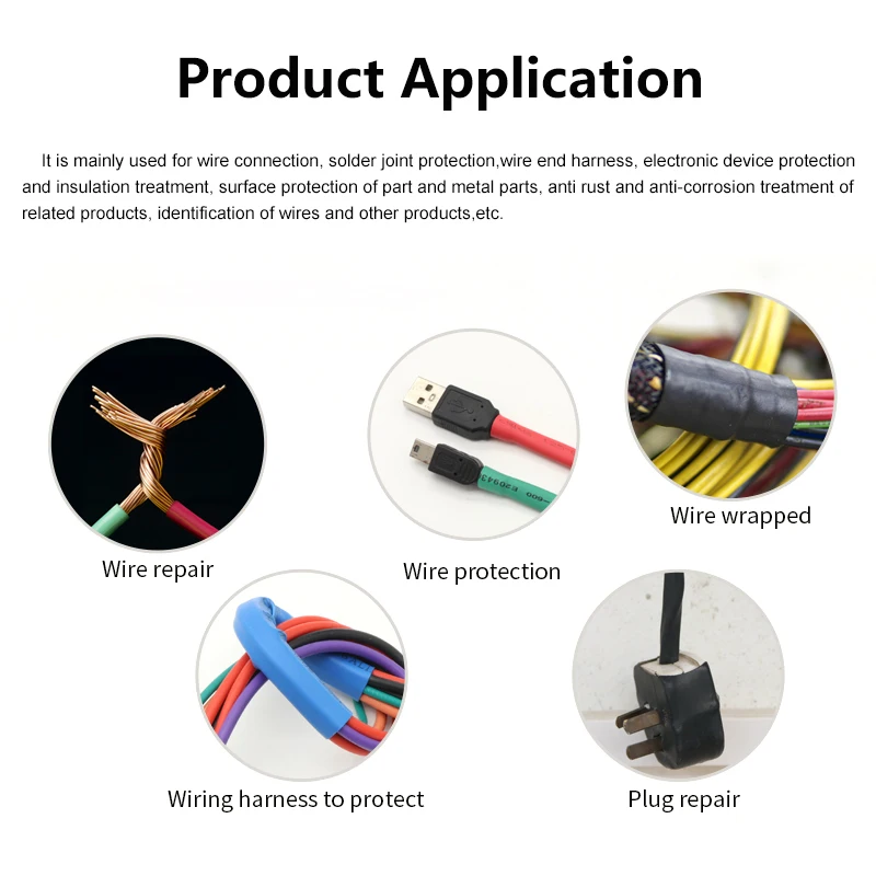 Purple 2:1 Heat Shrink Tube 1mm ~ 50mm Electrical Wire Wrapping Charging Data Cable Insulated Protection Heat-shrinkable Sheath
