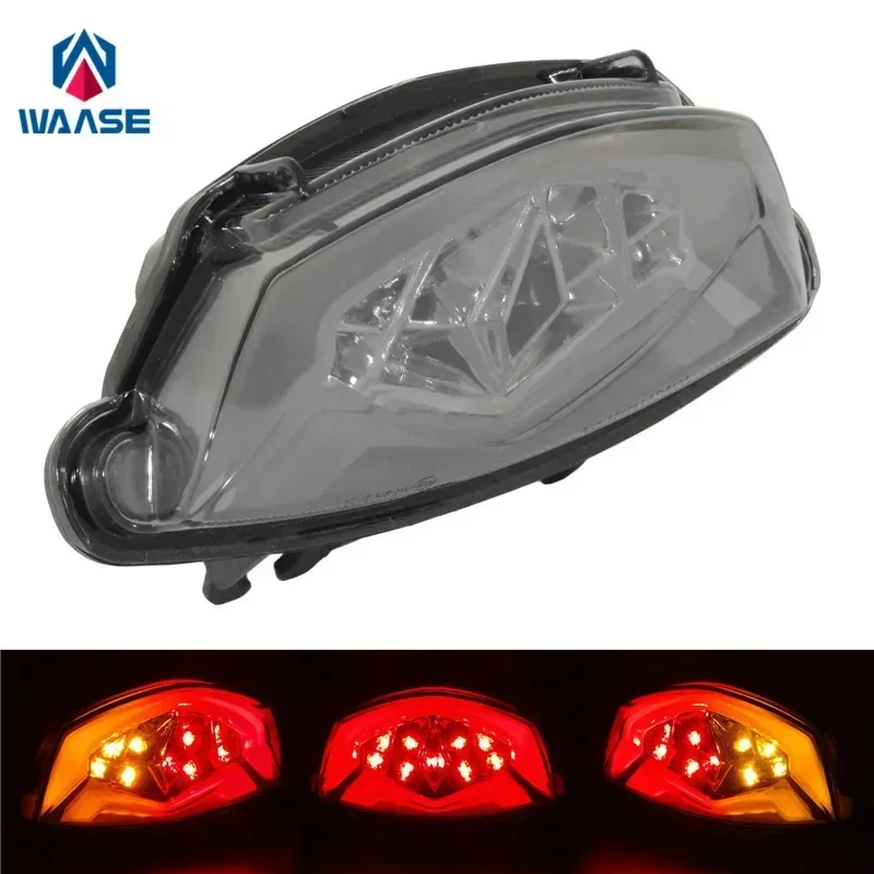 waase For Suzuki GSX-S750 GSXS 750 GSX S750 2017 2018 2019-2023 E-Mark Rear Tail Light Brake Turn Signals Integrated LED Light