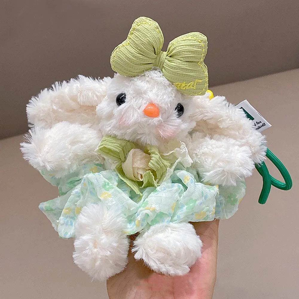 

New Plush Rabbit Doll Pendant Cartoon Lop Ears Doll Keychain Stuffed Bowknot Plush Doll Toys Gifts