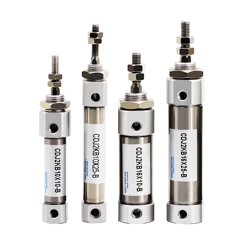 Mini Cylinder CDJ2KB10/16-10X15X20X25X50X75X100X200Z-B Hexagonal Piston Rod Anti-Rotation Stainless Steel Small