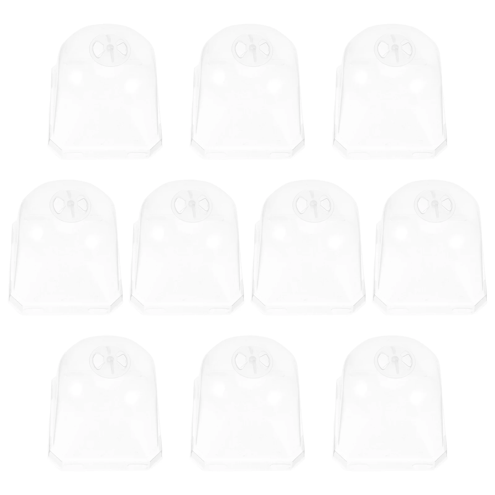 

12 Pcs Square Flowerpot Cloche Cover Protection Domes Clear Plastic Garden Planter Humidity Dome Plants Protector Winter Covers