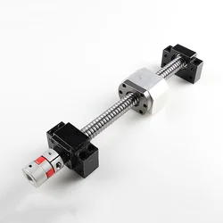 Ball Screw Set: 1605/1610 / 2005 Ballscrew With BK12BF12 / BK15BF15 End Machined + Nut SFU1605/ 2005+ Nut Housing+ Supporter