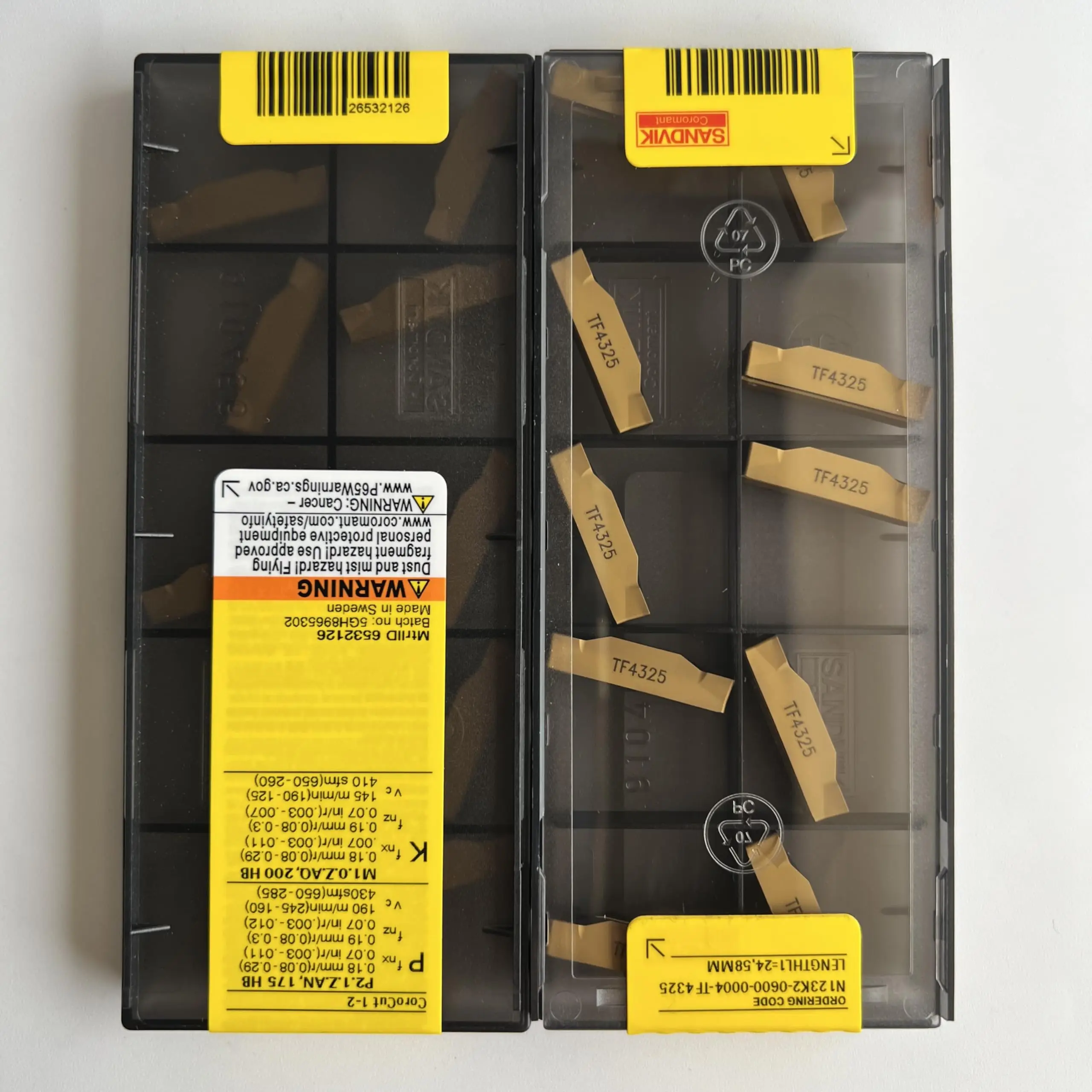 Original blade N123K2-0600-0004-TF 4325  /Carbide CNC Blade 10 Pieces