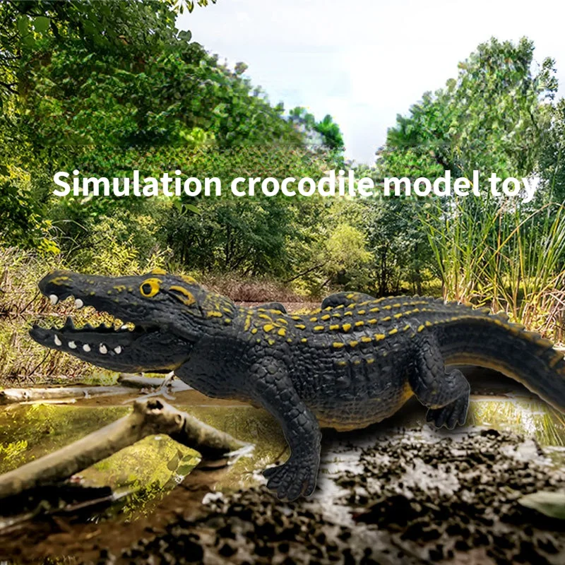 Forest Simulation Crocodile Lizard Model Soft Rubber Reptile Early Childhood Education Cognitive Props Halloween Funny Toys