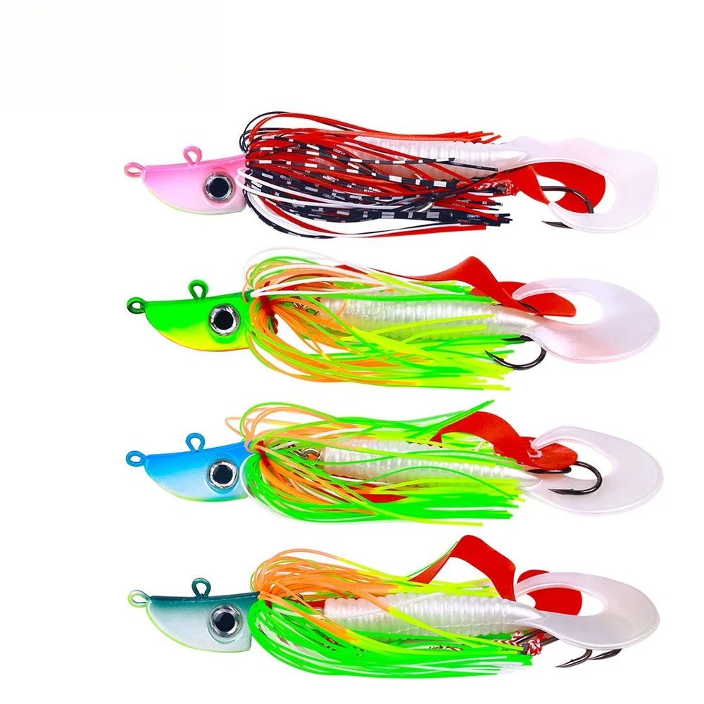 1pcs Beard Man Saltwater Jig Head, Saltwater Soft Lure  Jig 