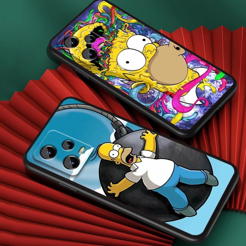 The Simpsons Cute Interesting For Xiaomi Redmi Note 13 12R 12 12S Turbo 11 11T 11S 10 10S Pro Plus 5G Black Funda Phone Case