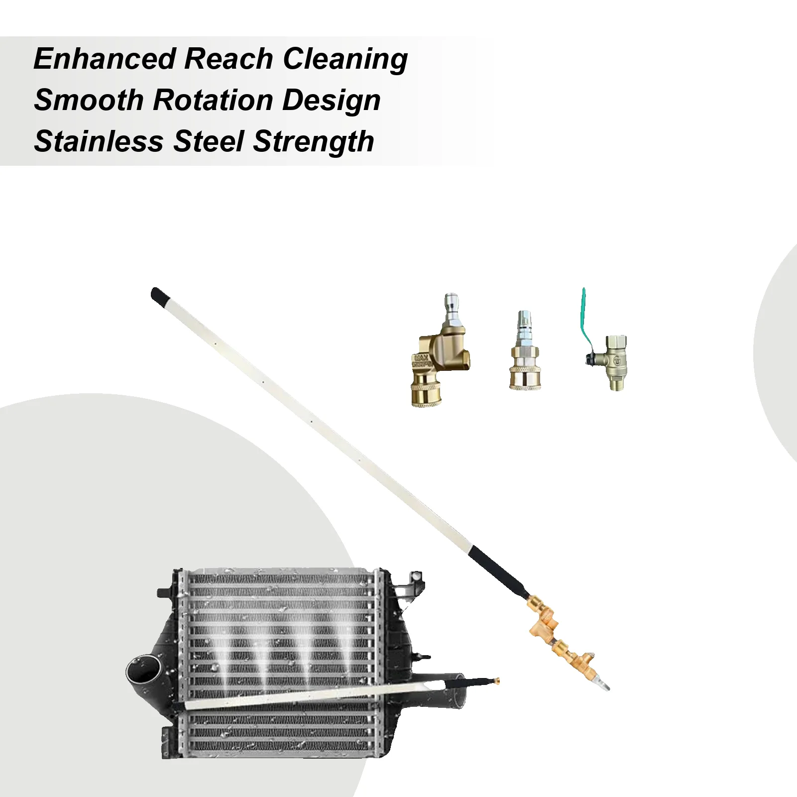 

Очиститель радиатора, мойка высокого давления, автомобильный радиатор, ополаскиватель из нержавеющей стали, гибкая воздуходувка, точная очистка зазоров для грузовиков CarAC