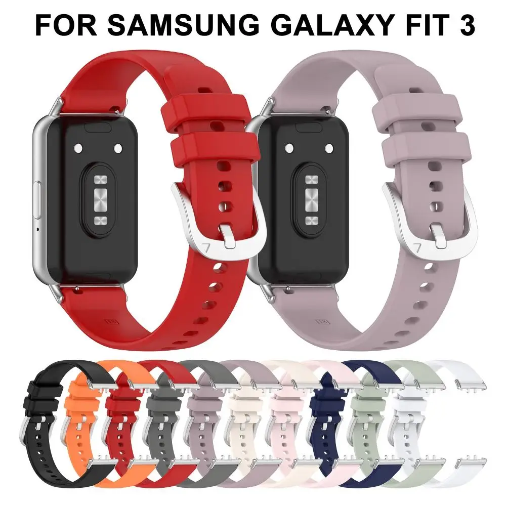 حزام ساعة بديل جديد من السيليكون، سوار ساعة ذكية، إكسسوارات رياضية، سوار معصم لهاتف Samsung Galaxy Fit 3
