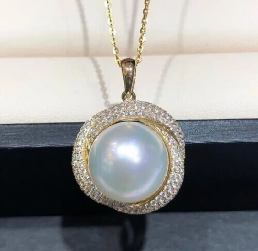 18 inch oversized AAAA++++10-11mm natural South China Sea white earrings pearl pendant necklace