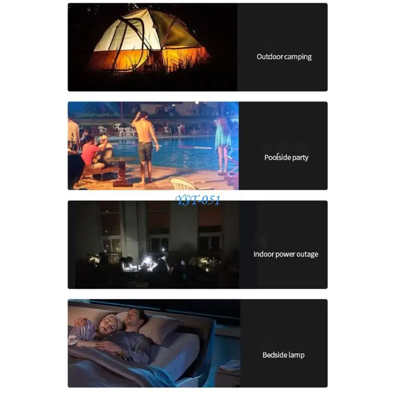 E15A Outdoor LED Camping Light 2 Color Rechargeable Tent Light Adjustable Brightness Outdoor Emergencies Light Night Lamp