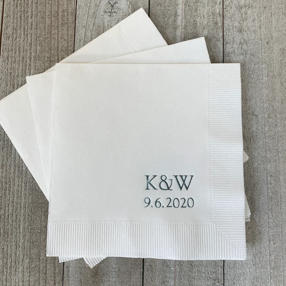 

50pcs Personalized Napkins Personalized Napkins Wedding Personalized Cocktail Beverage Paper Anniversary Party Monogram Custom L