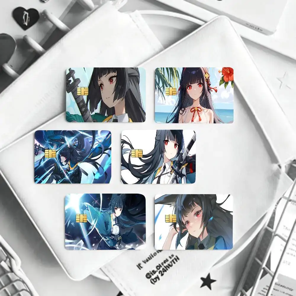 Hoshimi Miyabi Animation Card Sticker Cartoon Art Credit Card Skin Anti Scratch Bank Debit Card Decal