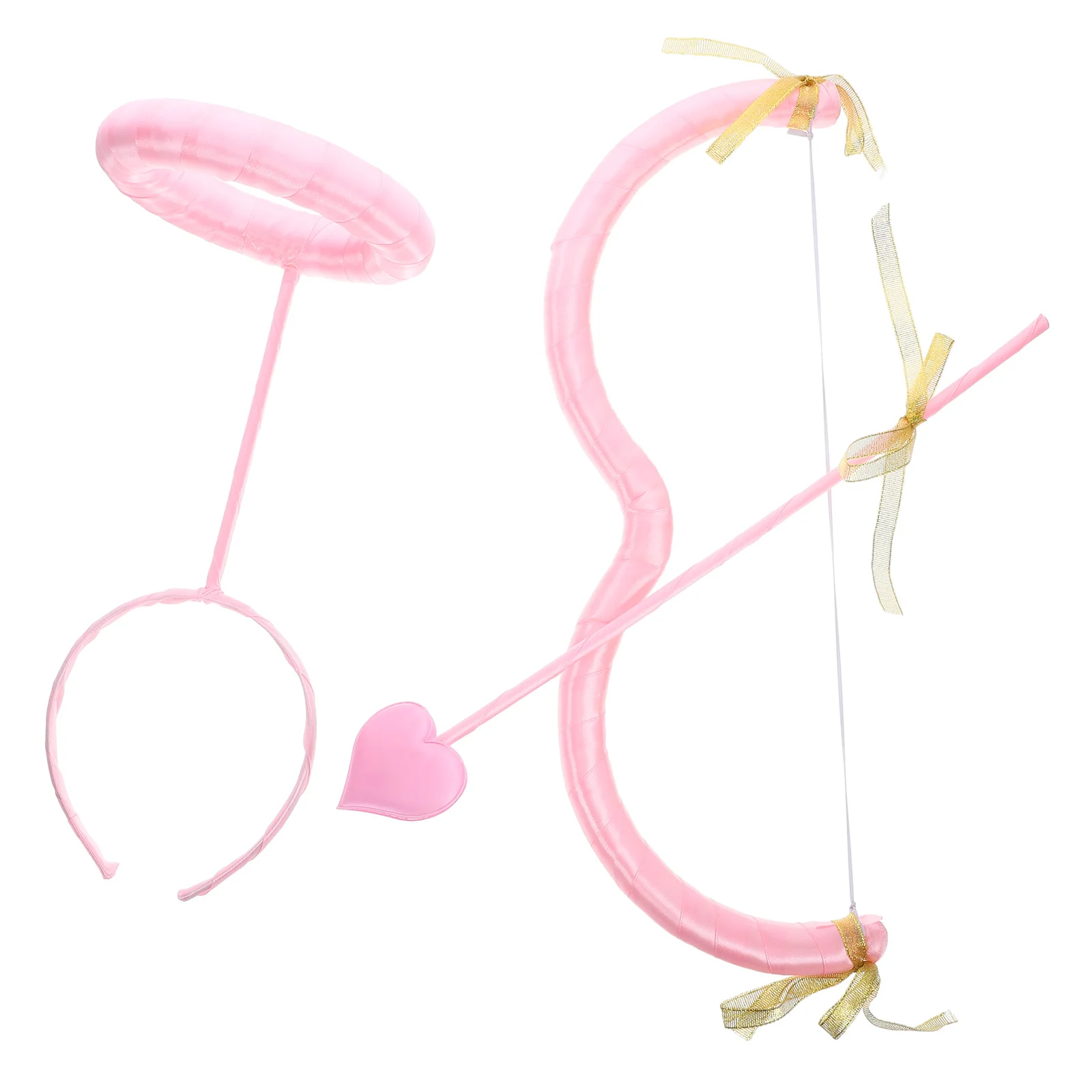 

1Set Valentine Cupid Costume Kit with Bow Arrow and Headband Photo Prop for Party Cosplay Decoration Lovely Gift Idea