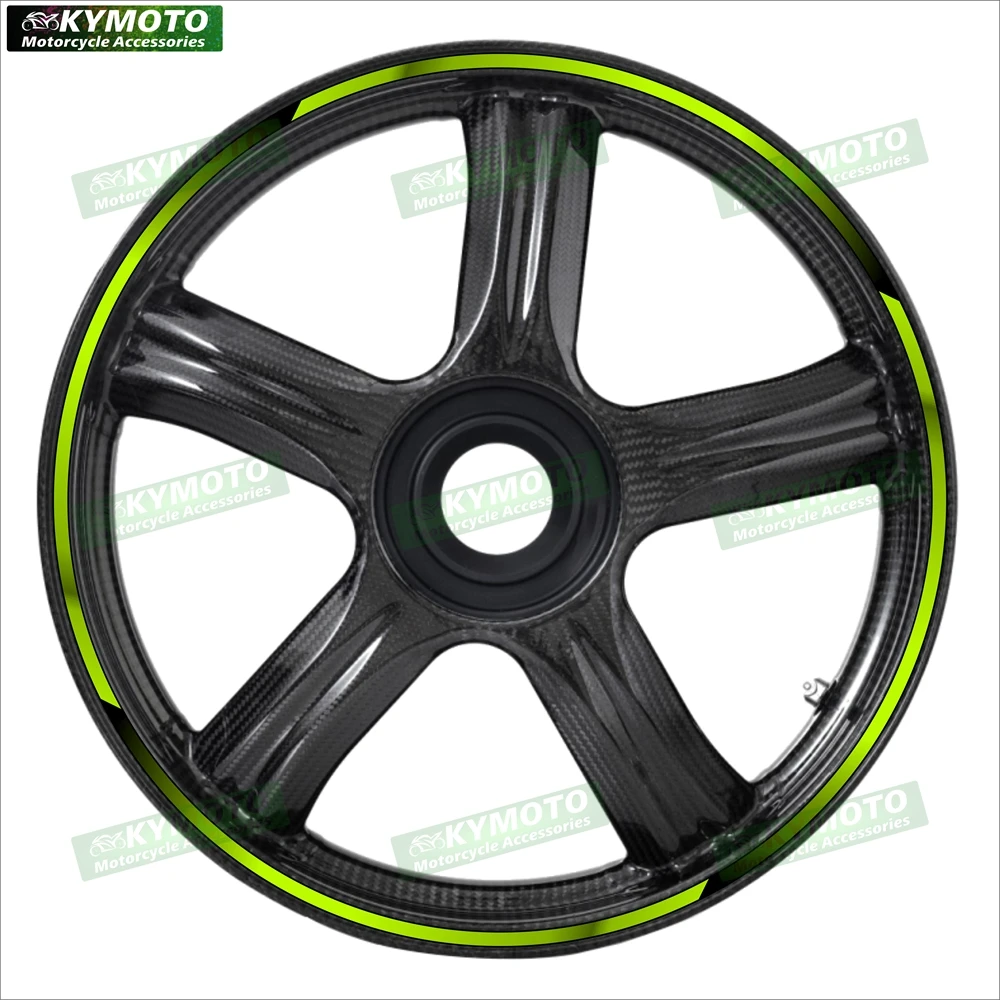 

For Stickers for Kawasaki motorcycle 17 inch front and rear cover scratch decal wheel modified waterproof reflective rims