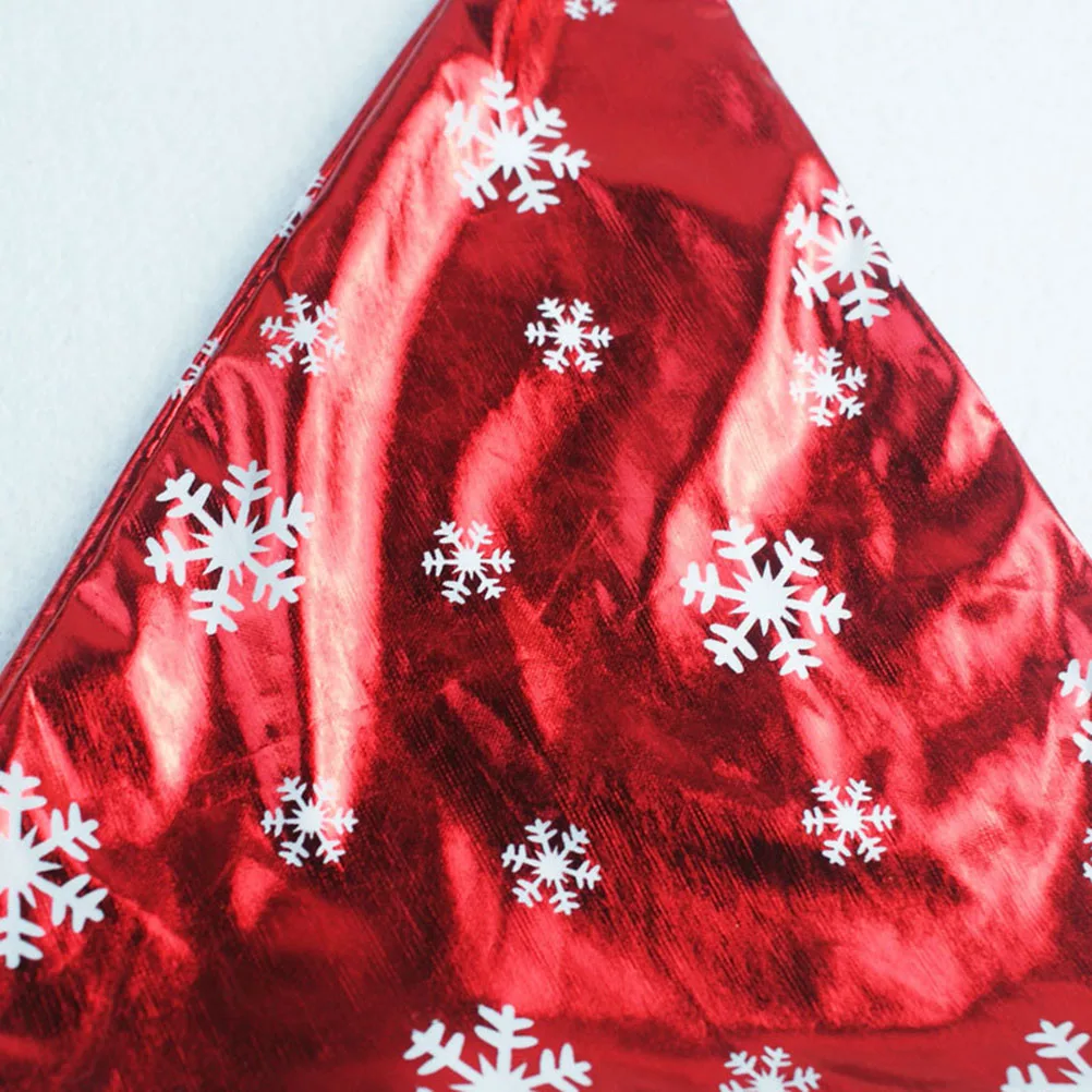 

5pcs Christmas Snowflake Santa Hats Fluorescent Color Random For Adults Party Festival Decoration Wearable Party Hats