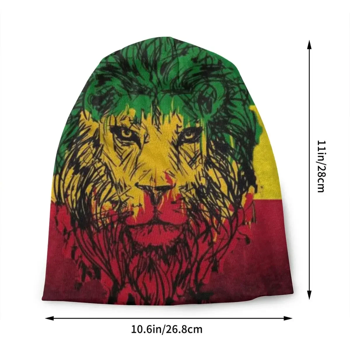 Winter Warm Men Women Knit Hat Unisex Lion Of Judah Rasta Jamaican Reggae Skullies Beanies Caps Rastafarian Art Bonnet Hats