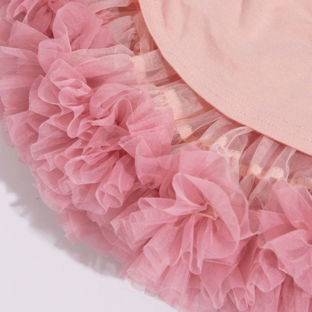 Fluffy Layers Girls Tutu Skirt Soft Tulle Lightweight Baby Pettiskirt Micro Stretch Elastic Waist Tulle Half Skirt Stage Show