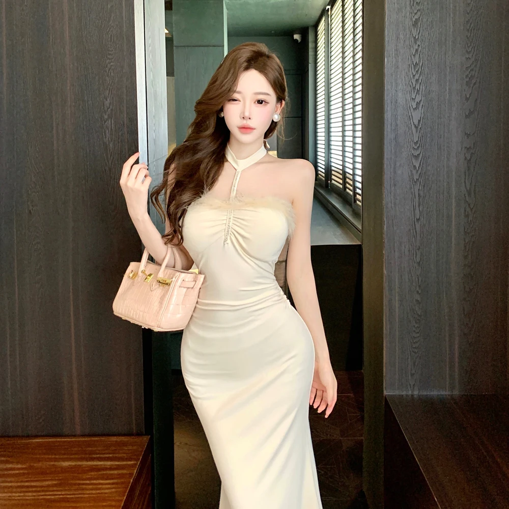 

Sexy One-oulder Hanging Ne Slimming Bodycon Dr Pure Desire High Waist Long Sve Svel Women's Faion Autumn Wi...