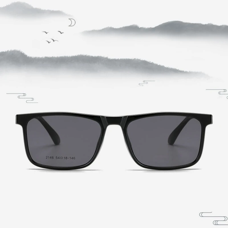 

GJ OPTICIAN новая магнитная коробка для очков, поляризационные солнцезащитные очки двойного назначения, мужские очки с защитой от синего света для чтения по рецепту, очки для близорукости