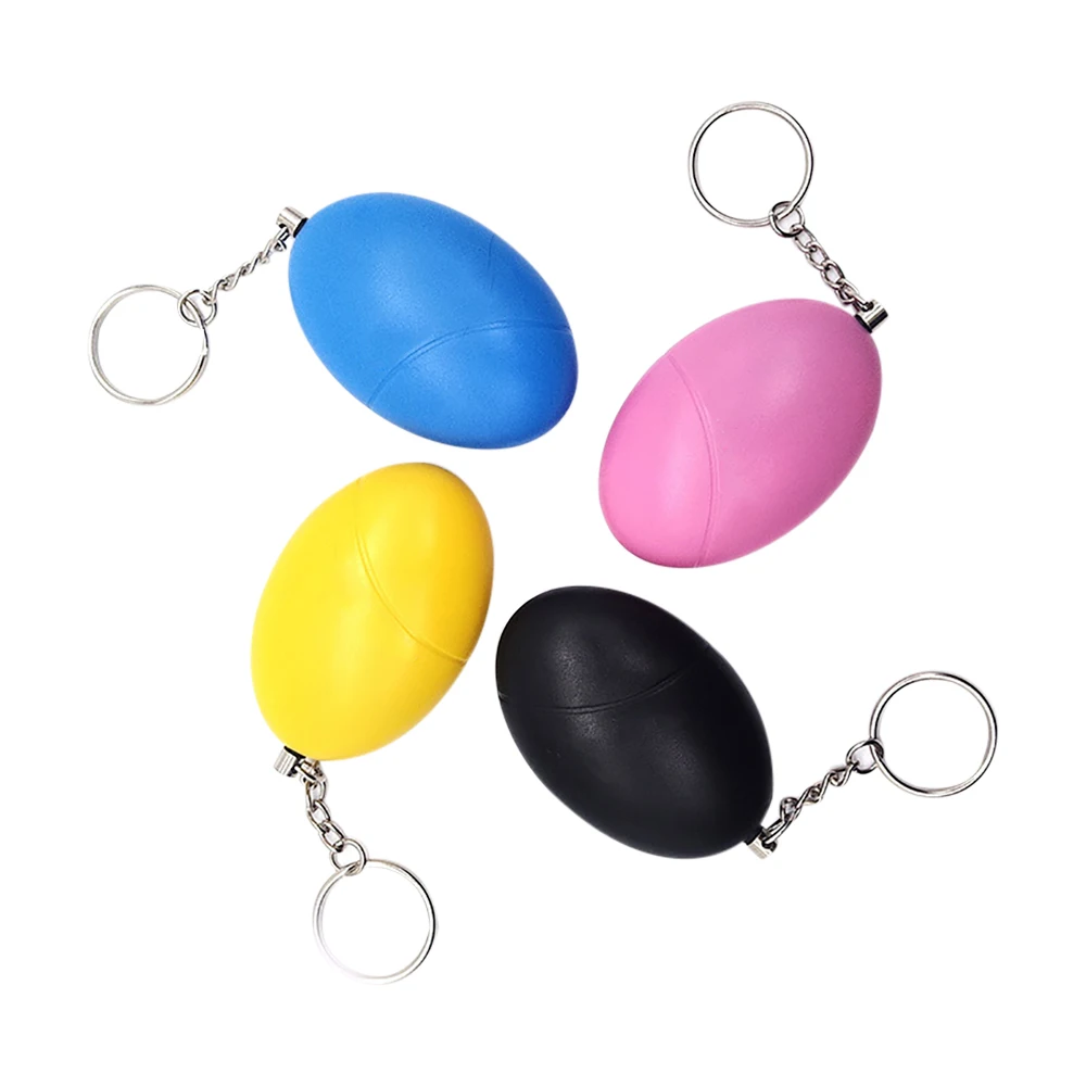 100dB Self Defense Alarm Security Protect Alert Personal Safety Scream Loud Egg Shape Keychain Emergency Alarm For Child Elder