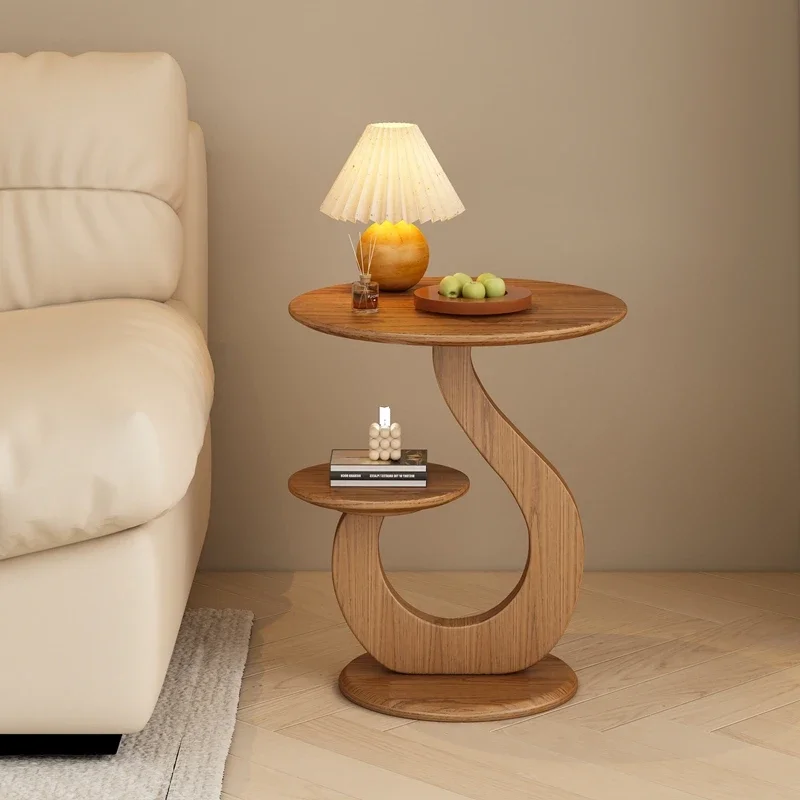 Table d'appoint de canapé minimaliste italien, style nordique de luxe, pour salon, Table basse ronde de styliste, meubles de maison en bois, Tavolino FYST