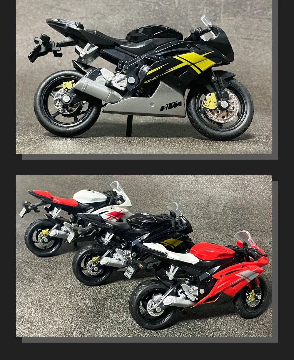 

1:18 Scale Alloy Scooter Sport Bike Figurines Diecasts Kids Toy Motorcycle Racing Model Replicas Collect Gift for Boys Desk Acce