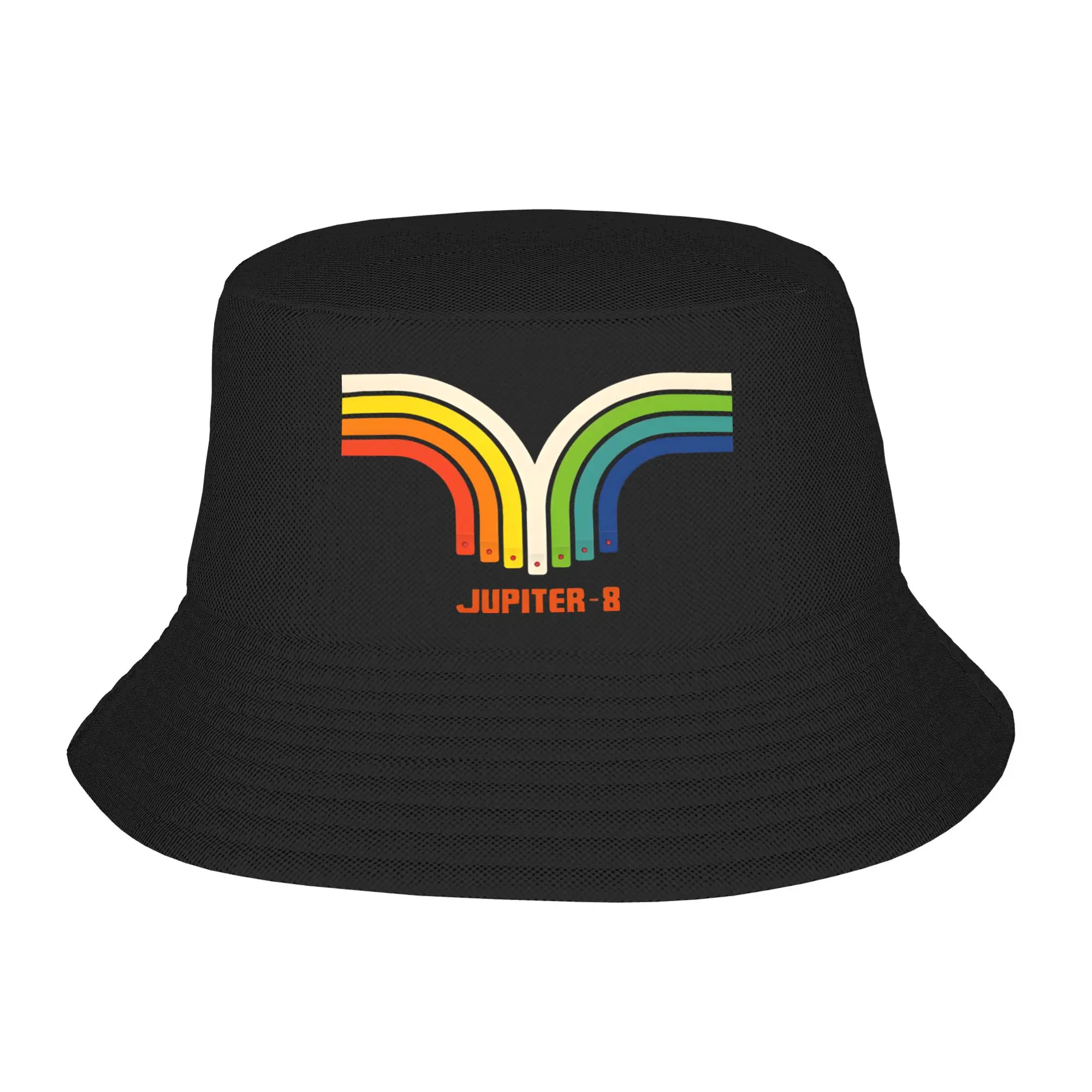 Unisex Harajuku Bucket Hat Roland Jupiter 8 Rainbow  Accessories Bob Hat For Beach Headwear Lightweight