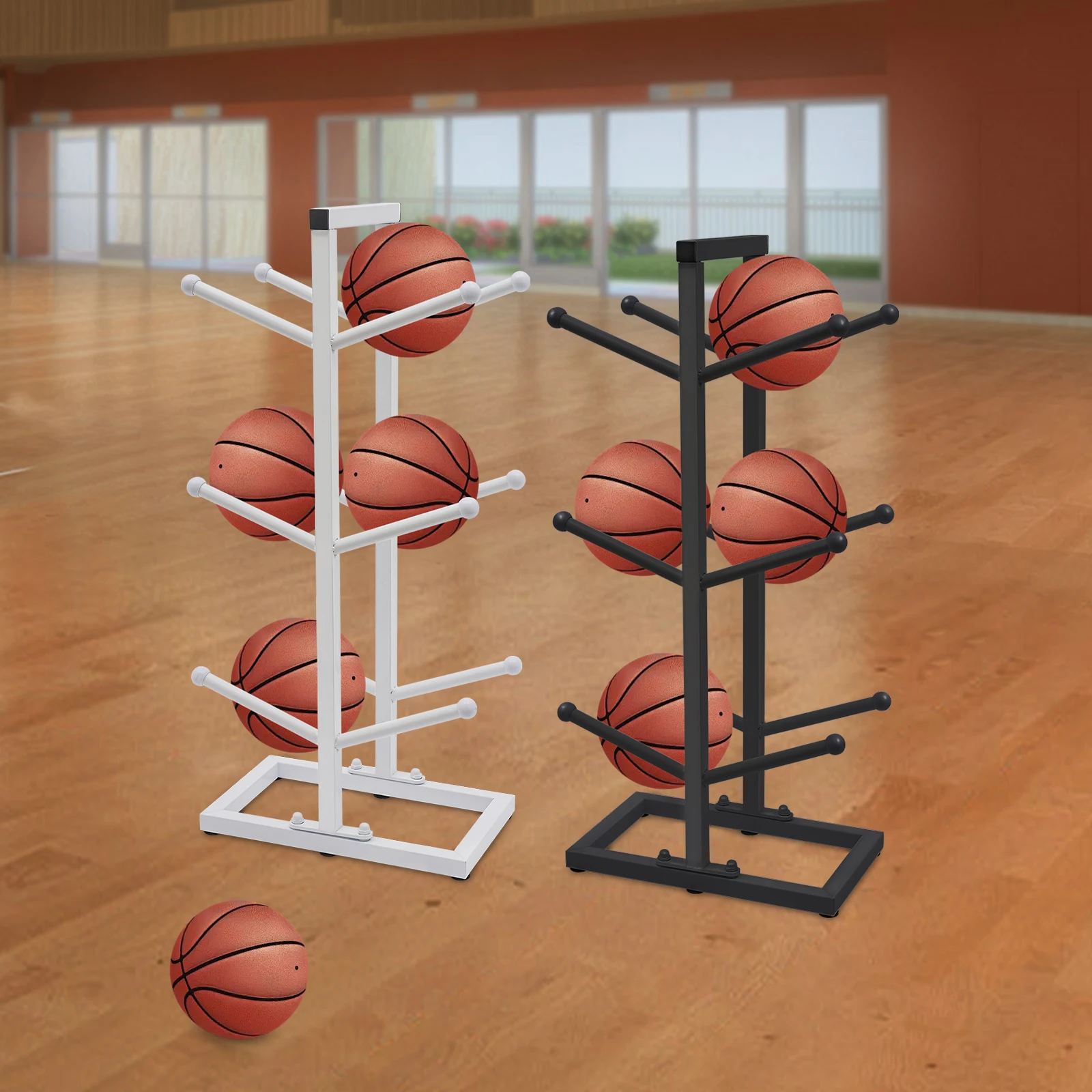 Organizzatori di basket, portaoggetti per palline a 3 livelli, portaoggetti per palline bifacciale per interni ed esterni