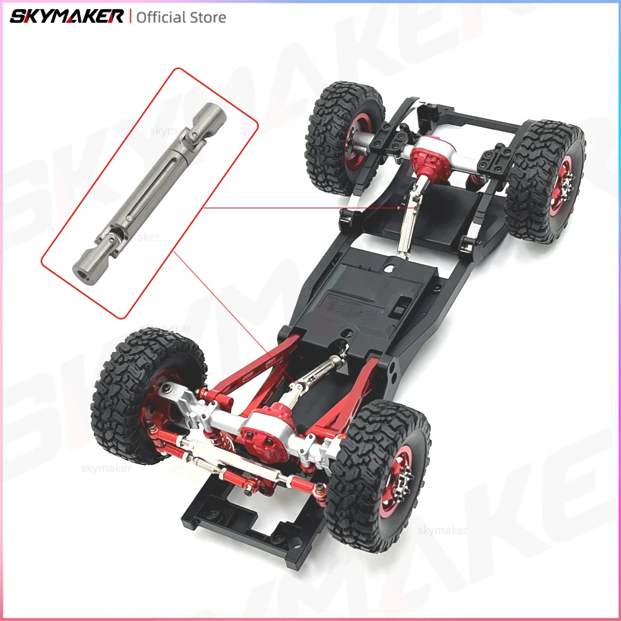 1/12 RC Car Crawler MN78 MN82 Mn168 Metal Drive Shaft CVD Driveshaft with 3mm To 4mm Shaft Sleeve  Upgrade Parts Accessories