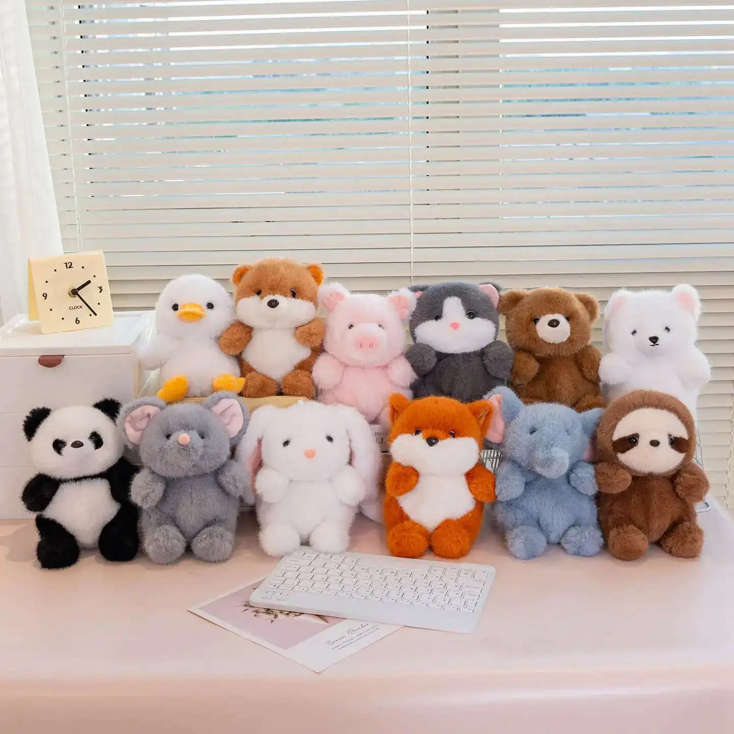 

16 см карман для сидения, плюшевая кукла-компаньон для домашних животных, настольная кукла-компаньон, кошка, ткань, крыша, панда, вытер, свинья, крыша, утка, плюшевая игрушка для детей на день рождения G