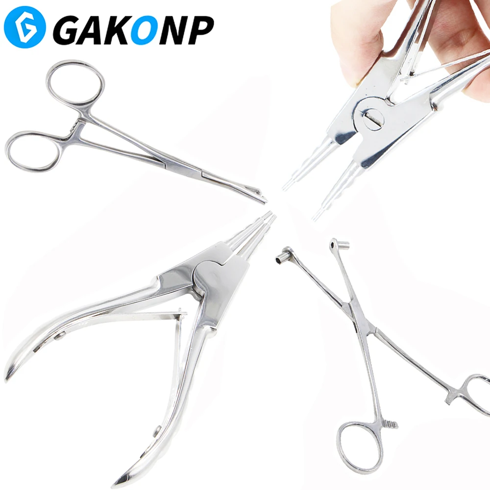 1PC Surgical Steel Body Piercing Tool Locking Tweezers Pliers Piercing Forceps Clamp Tools Lip Belly Septum Piercing Tools