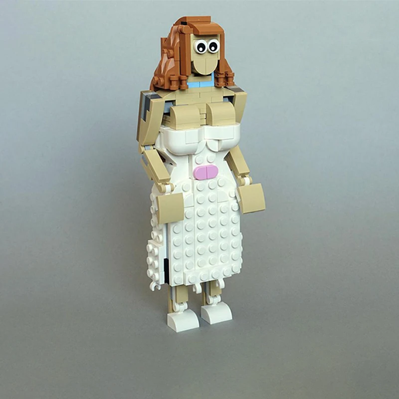 251 Stück MOC Frau in Weiß Bausteine Logisches Denken Weihnachtsspielzeug Geschenk Logisches Denken DIY Weihnachtsspielzeug Geschenk