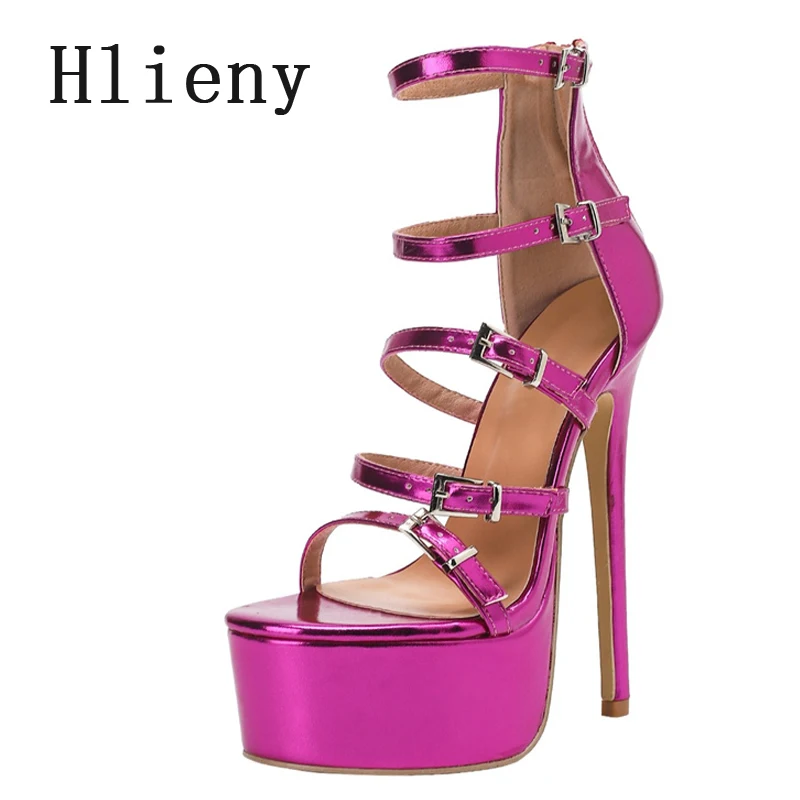 Hlieny Sexy Ankle Buckle Strap Women Sandals Fashion Runway Style Platform Party Wedding High Heels Summer Night Club Shoes image 5