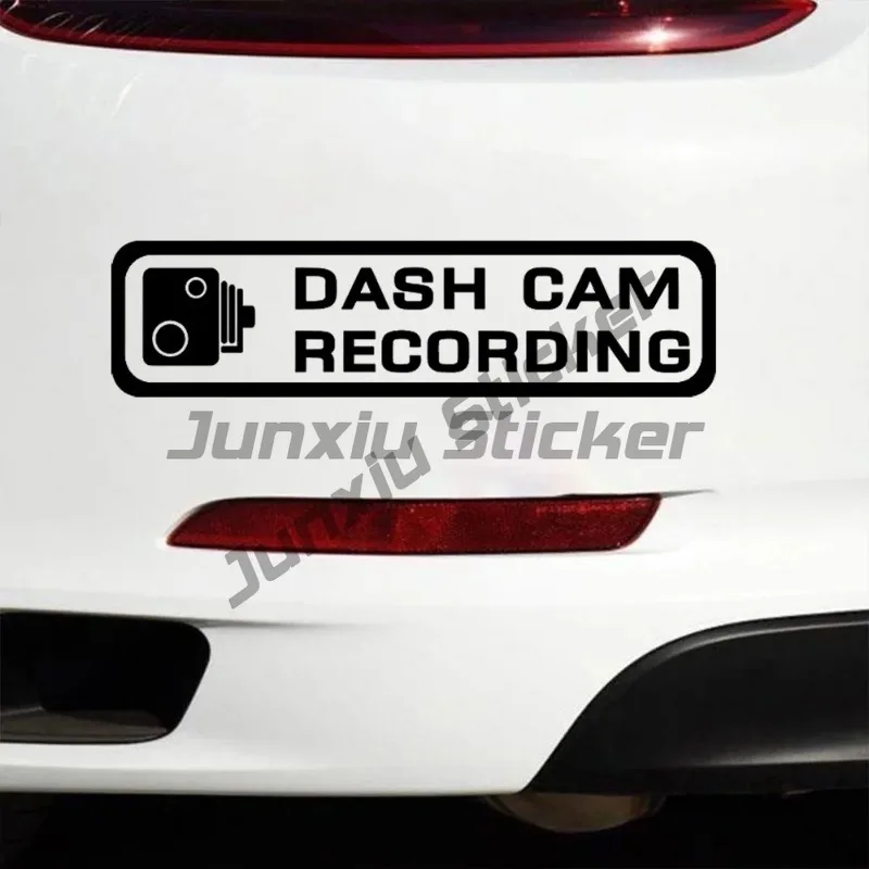 

DASH CAM RECORDING Car Stickers Waterproof Vinyl Decals, for Windows, Bumper, Exterior Decorative Accessories