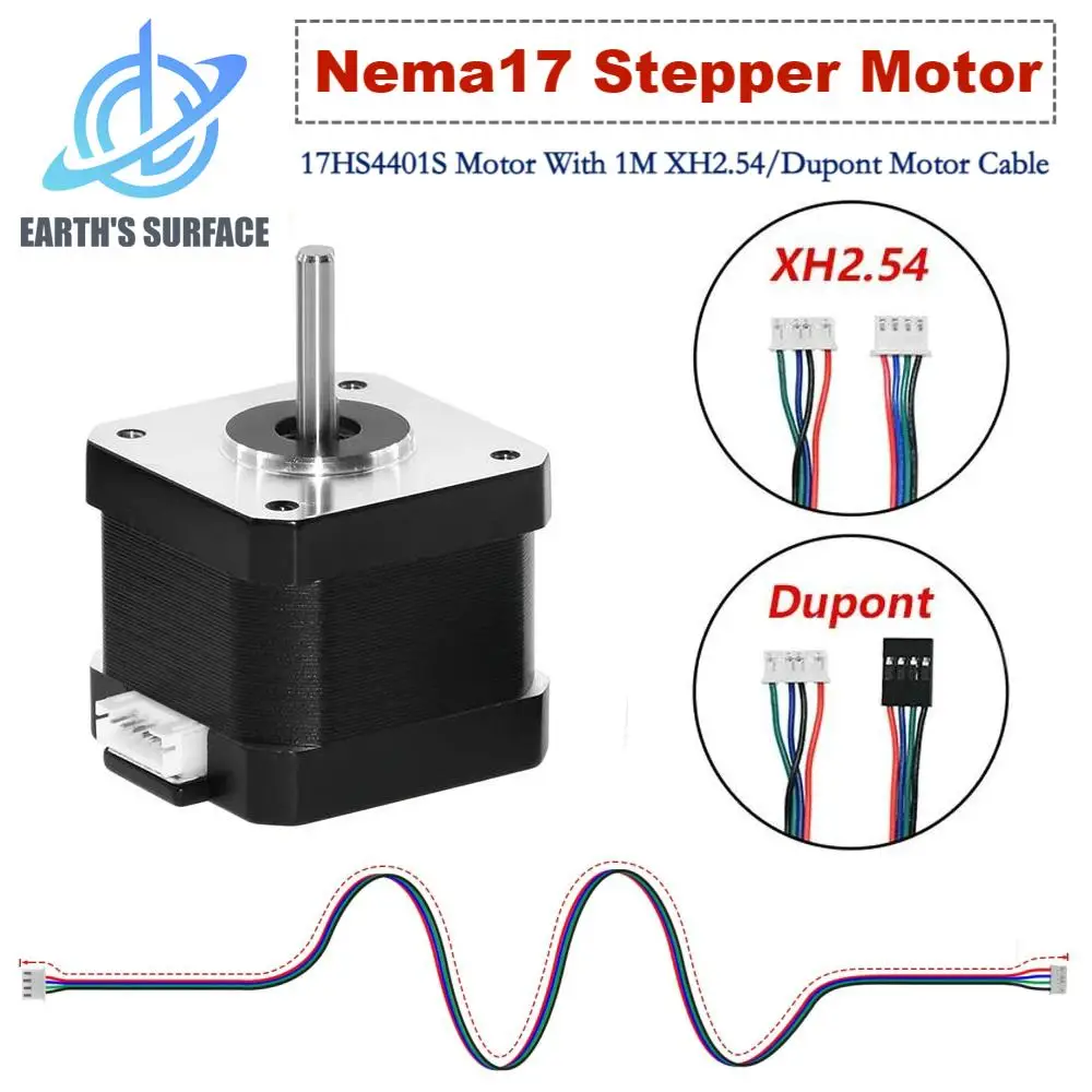 DB-3D Printer Parts 17HS4401S Stepper Motor With 1M XH2.54/Dupont Motor Cable 1.5A 42 Stepper Motor Nema 17 4-Lead 42BYGH Motor