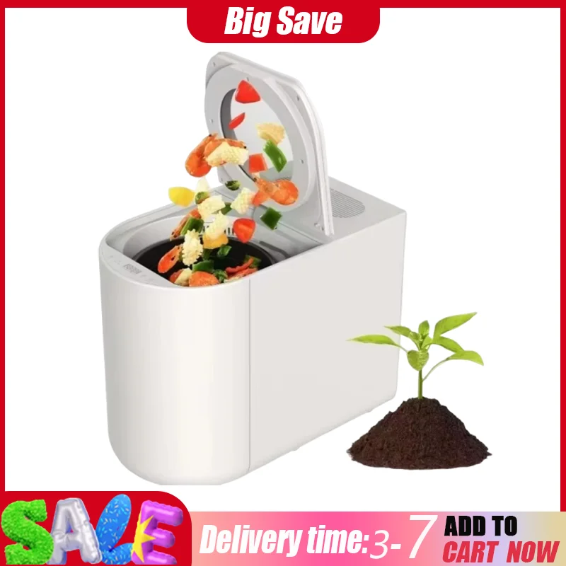 Composteur de cuisine BEECO HQD-450 (4,5 L) Capacité de 4,5 L Transforme les déchets en engrais naturel UVC intégré Verrouillage enfant Écran LCD