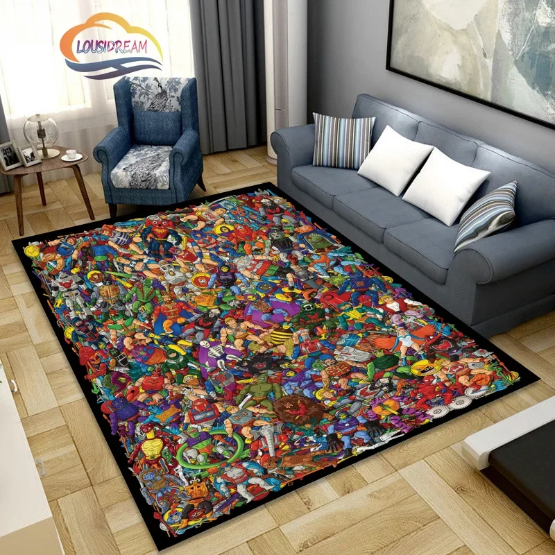 Science Fiction and Adventure Animation Masters of The Universe Carpet 3DPrint Living Floor Room Soft for Adult Children Mat