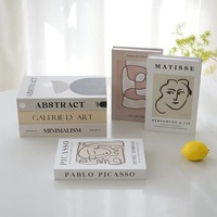 Ins Style Modern Fake Book Model Abstract Line Simulation Decoration for Living Room Bedroom Desktop Entrance Ornament