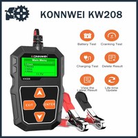 KONNWEI KW208 Car Battery Tester 12V Motorcycle Battery Analyzer 100-2000 CCA Power Load Plug Charging Cranking Circut Tester