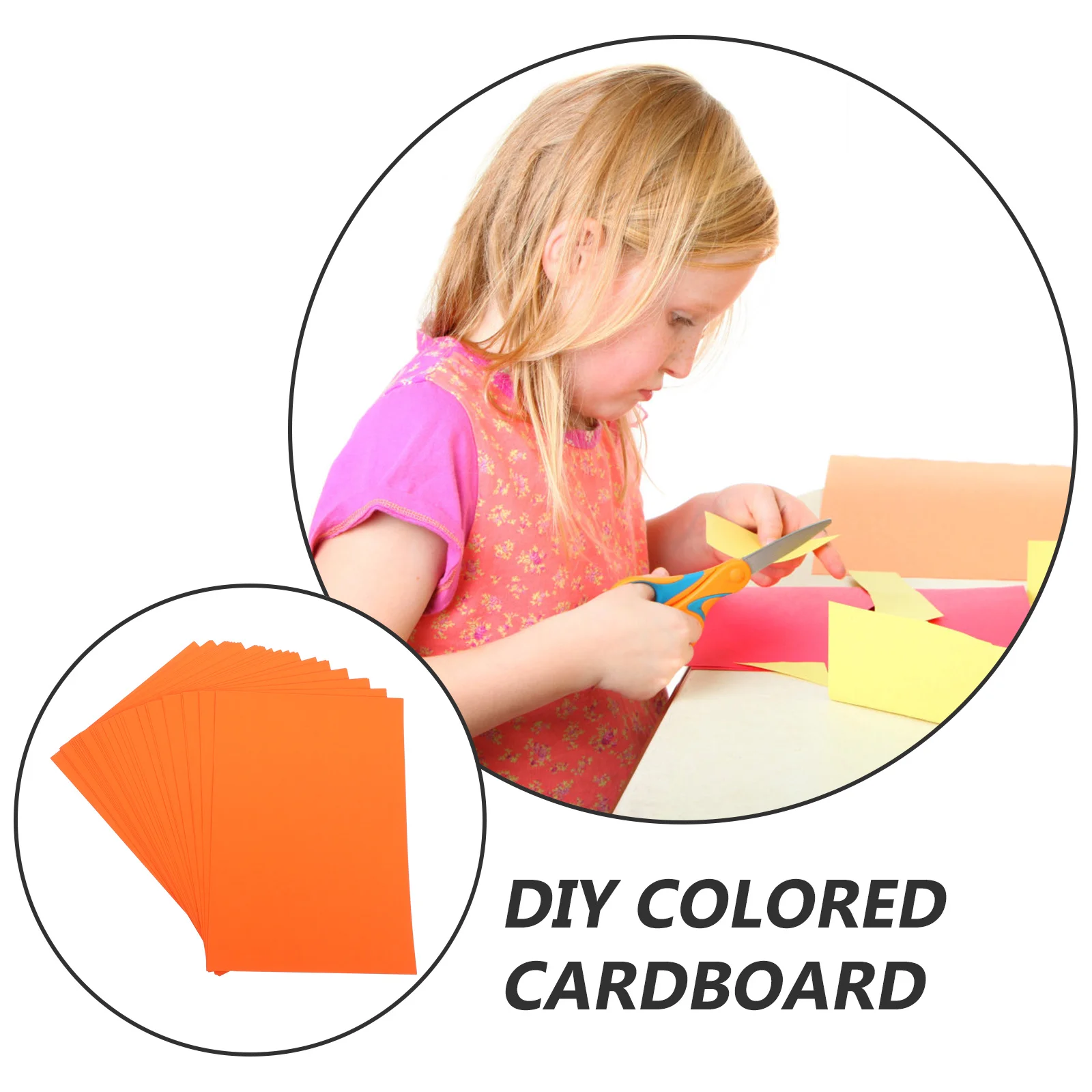 

50 Sheets DIY Card Paper Blank Craft Supplies for Painting Origami Drawing Crafts Orange Card A4 DIY Papers