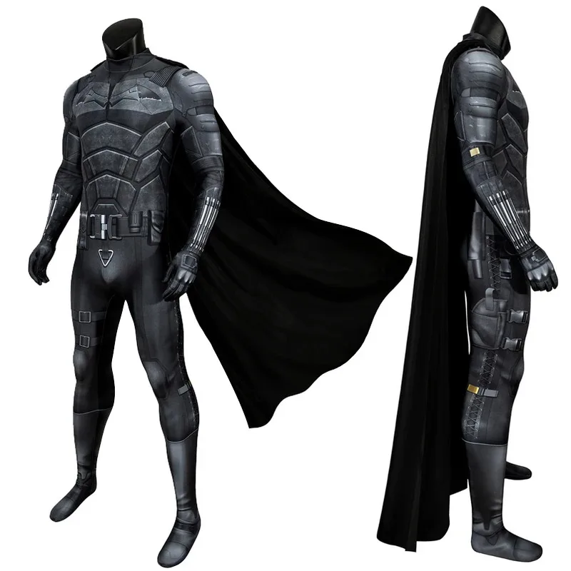 

Adult Bat Boy 2021 Movie Bruce Wayne Jumpsuit Cosplay 3 D Printing Zentai Costume Halloween Masquerade Party Bodysuit