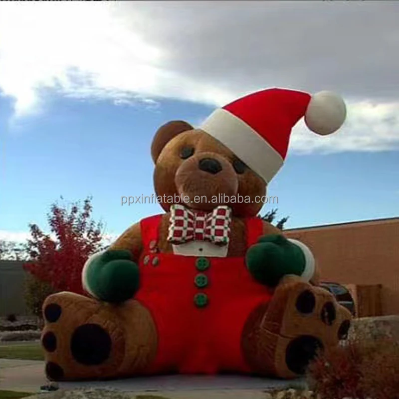 Custom Plush Large Big Inflatable Bear Costume Inflatable Giant Outdoor Christmas Decoration Giant Inflatable Teddy Bear