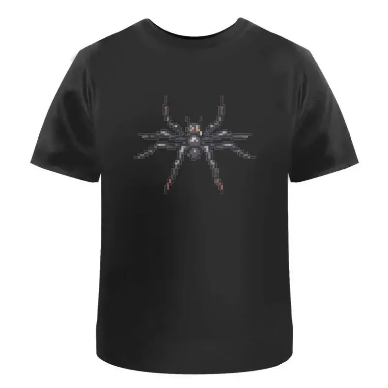 Pixel Art Spider' Cotton T Shirt Ta043977