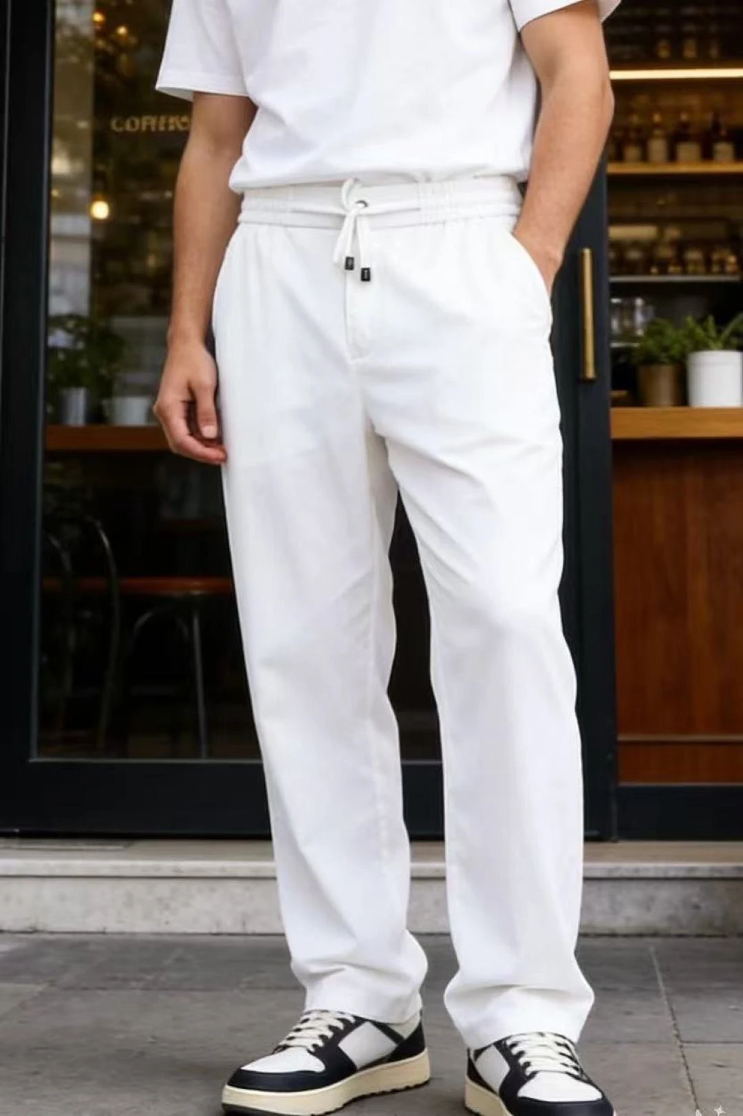 BC26 summer new fashion men's versatile thin casual trousers