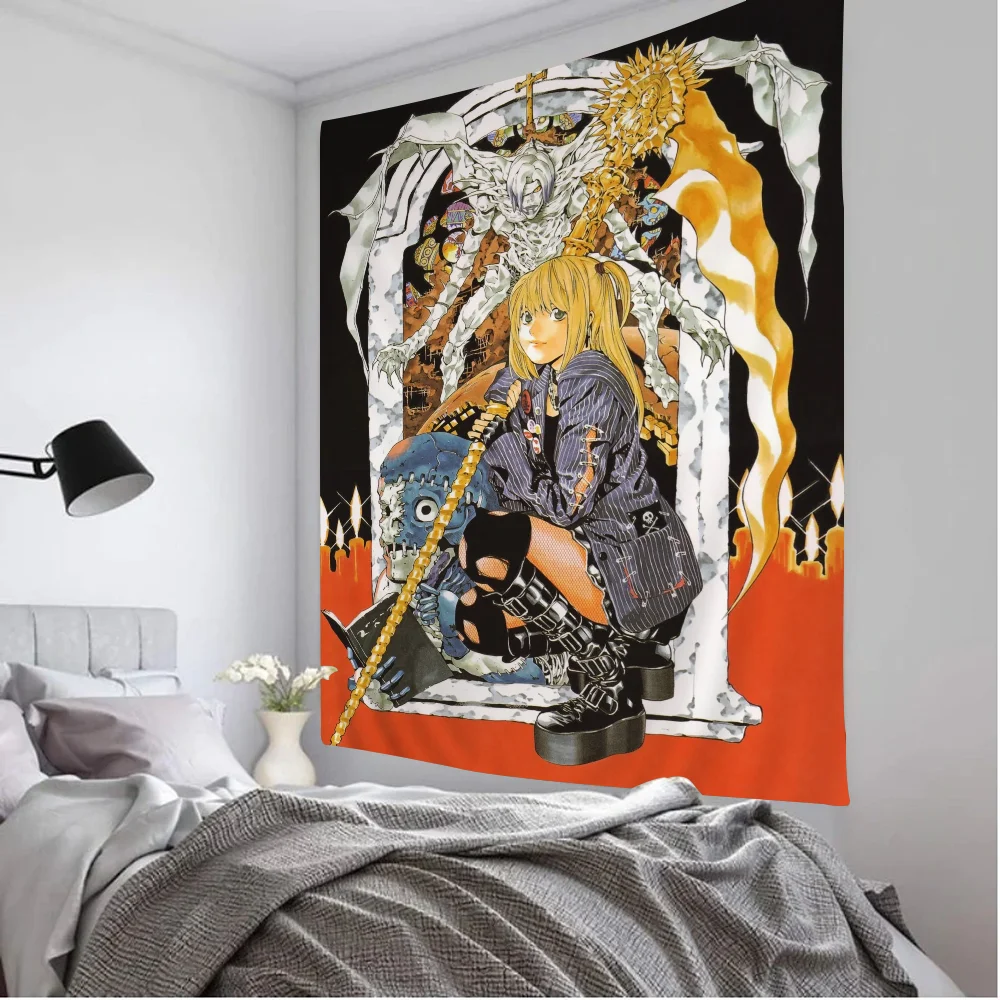 DEATH NOTE Tapisserie, Kunst, Science-Fiction-Raum, Heimdekoration, Dekor, Decke, Schlafzimmer, Wandteppich, Wohnzimmer-Wandteppich, Arcade-Wandteppich