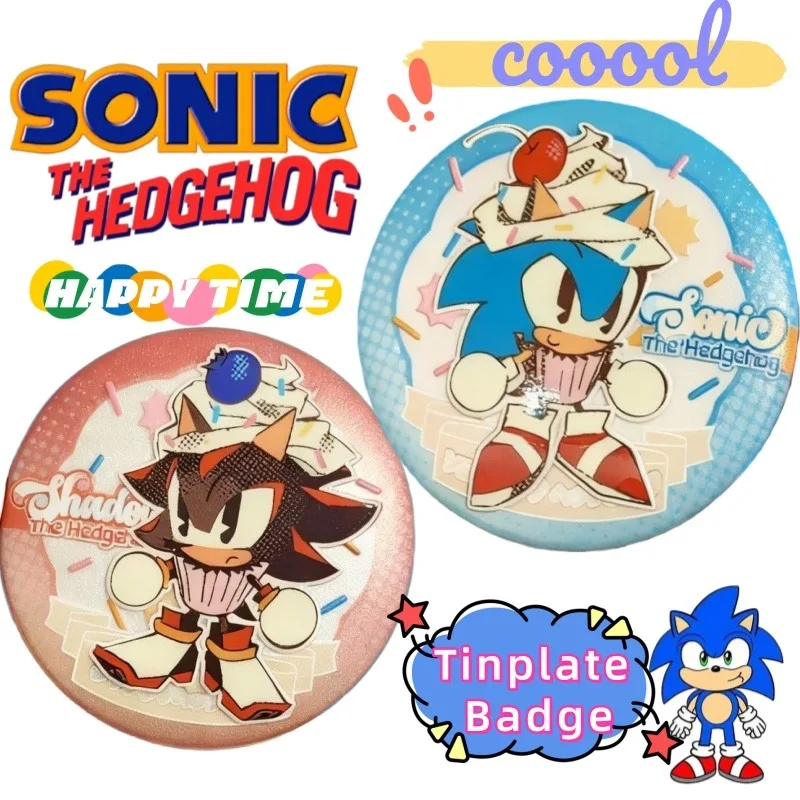 Nuevo Sonic The Hedgehog Sonic Amy Rose insignia creativa de yum regalo bolsa de dolor de dibujos animados hojalata ropa decorativa broche regalo de cumpleaños