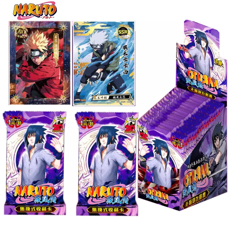 

Официальная подлинная карта NARUTO для аниме, тематическая игровая коллекция, Узумаки Наруто Учиха Мадара, периферийные подарочные игрушечные карты, оригинальная коробка