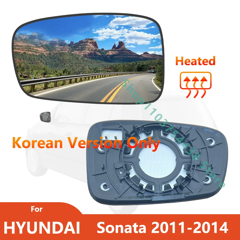 

Для Hyundai SONATA/i45 2011 2012 2013 2014 левое/правое зеркало заднего вида с подогревом 87611/21-3S000 зеркало автомобиля стекло с базовой пластиной