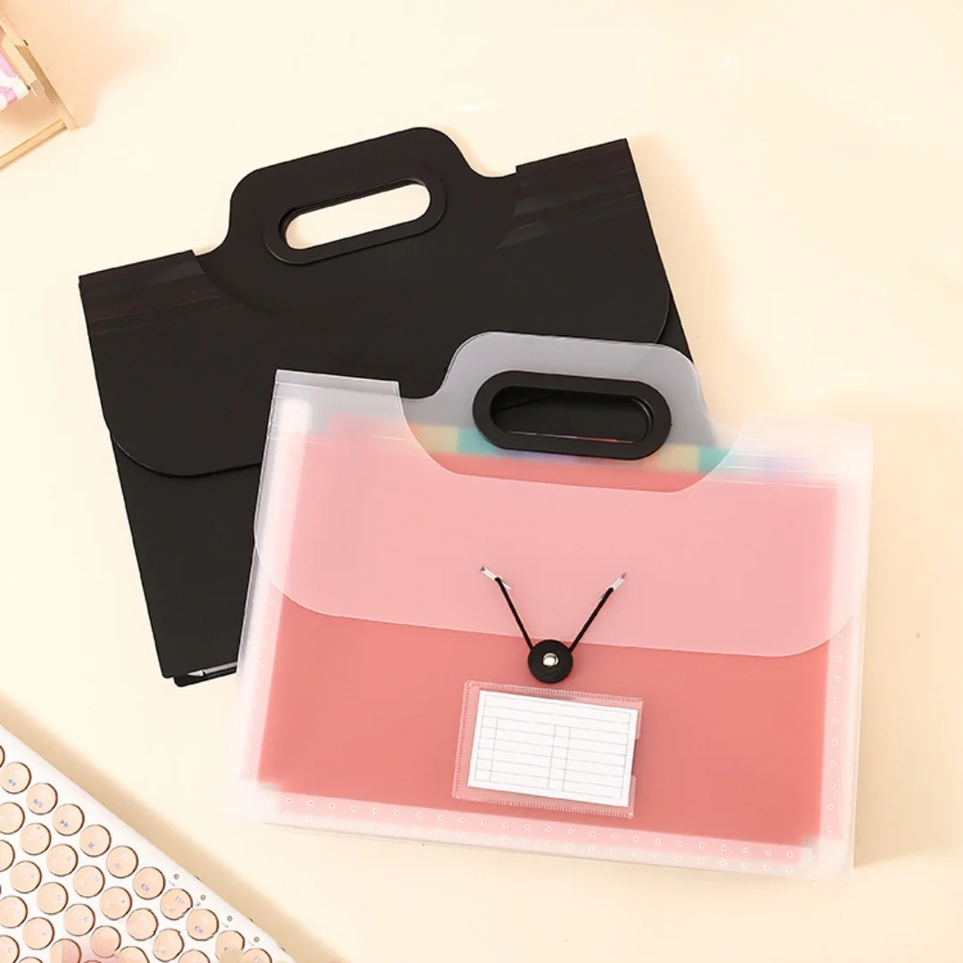 13Pockets A4 File Folder Handheld Organza Bag Folder Large Capacity Rainbow 800 Sheets School Office Student Documents Organizer